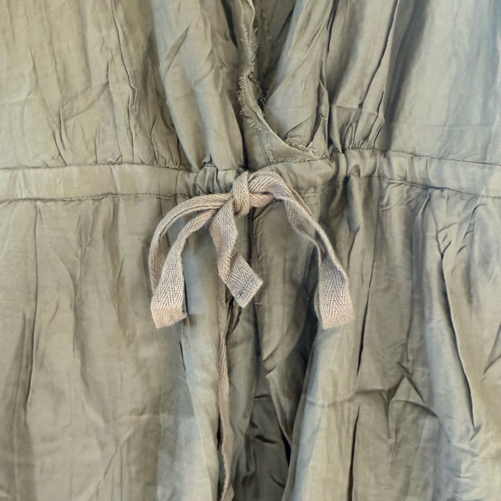 Anthropologie Go by Gosilk Dress Olive Green Silk Dress Size XL - Picture 6 of 7